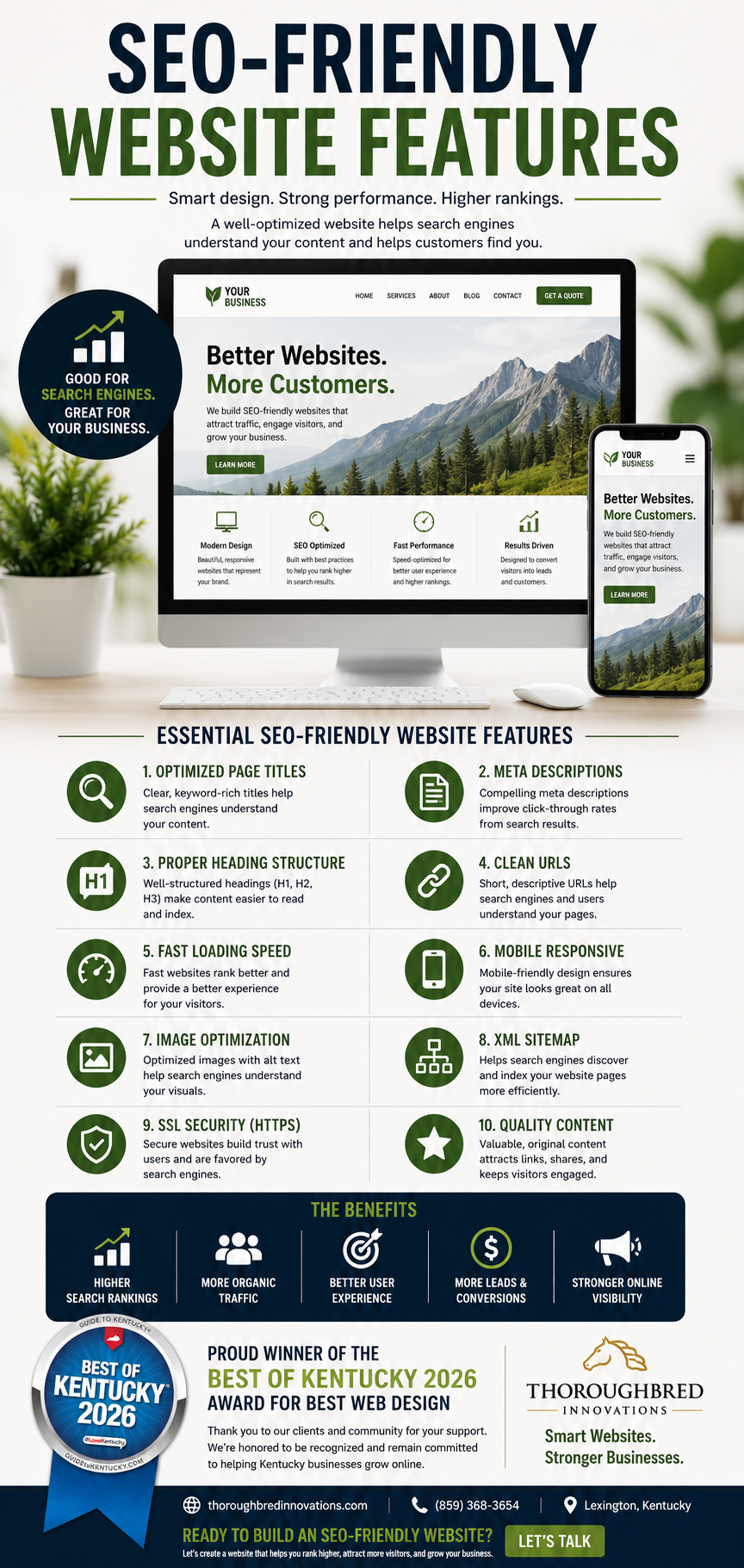 seo friendly web features best web design kentucky
