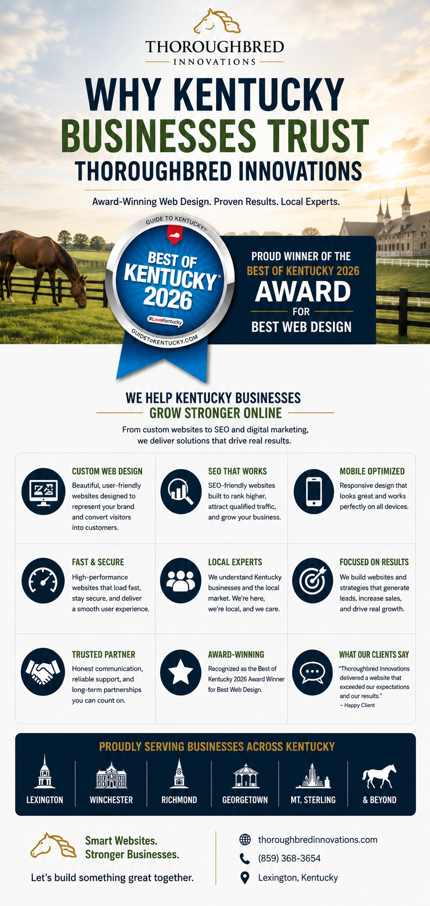 choose thoroughbred innovations best web design kentucky